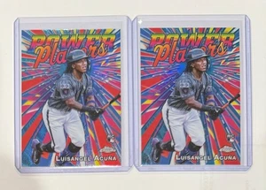 2025 Topps Chrome Power Players #PP-24 Luisangel Acuna RC (NY Mets Rookie) - Picture 1 of 2