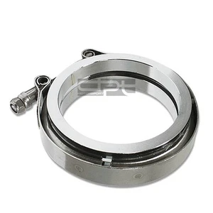 4" TURBO/INTERCOOLER EXHAUST DOWNPIPE PIPE V-BAND CLAMP/CLAMPS+WELD-ON FLANGE - Picture 1 of 1