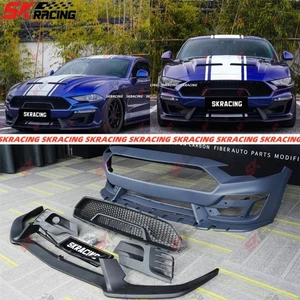 Front Bumper Cover Body Kits Fits For Ford Mustang GT 2018-2023 New PP Unpainted - Picture 1 of 24