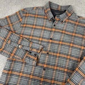 Rag & Bone Flanellhemd Herren M kariert Knopfleiste Langarm Arbeit Freizeit Outdoor - Bild 1 von 10