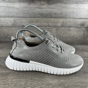 Ilse Jacobsen Shoes Womens Size 38 Gray Perforated Lace Up Comfort Sneakers - Picture 1 of 11