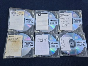 6er Set Memorex 80 Min leere beschreibbare Minidiscs mit Box. Habe Musik drauf - Bild 1 von 3