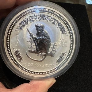 2004 Australia 10 Dollars 10 Oz. .999 Silver Lunar - Monkey - Gem BU in Capsule - Picture 1 of 5
