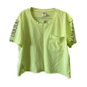Pink Victoria Secret kurzes gelbes Top neu mit Etikett - Bild 1 von 10
