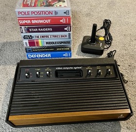 Atari 2600 Light Sixer - Cleaned And Tested - Joystick 7 Games In New Cases