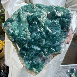 16,1 Pfund natürlicher grüner Würfel FLUORIT Quarz Kristall Cluster Mineral Probe - Bild 1 von 8