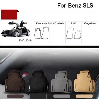 Full Set 1/2"Thick Solid Nylon Interior Floor Carpet Mats For RHD Benz SLS 11-16 - Image 1 of 4
