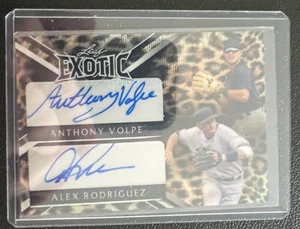 2023 LEAF EXOTIC BASEBALL ANTHONY VOLPE & ALEX RODRIGUEZ DUAL AUTO #ED 1/1 - Picture 1 of 2