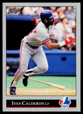 1992 Leaf #283 Ivan Calderon Montreal Expos - Image 1 of 2
