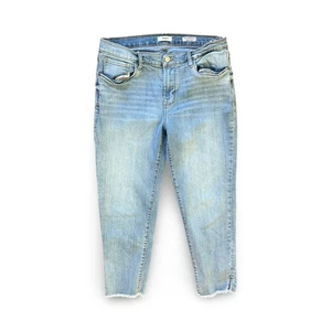 Kensie Jeans the Effortless Skinny Crop Women's Size 12 / 31 Light Wash Raw Hem - Picture 1 of 8