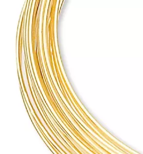 1 Ounce(60 Loops) Gold Finished Stainless Steel 1 3/4" Bracelet Memory Wire - Picture 1 of 3