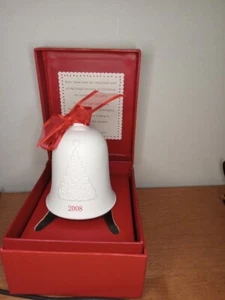 Punze Ornament PORZELLAN datiert Glocke 2008 Urlaub Weihnachten Andenken - Bild 1 von 3