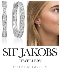Sif Jakobs Creolen Corte massiv vergoldet Silber 17 mm Damen Ladies - Bild 1 von 4