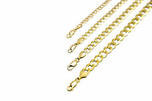 Necklace 1.5-12mm Men's Women Sz 16"-30" 14k Solid Yellow Gold Cuban Link Chain