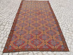 oriental tribal turkish narrow kilim,wide runner,hallway rug nomad tent rug - Picture 1 of 17