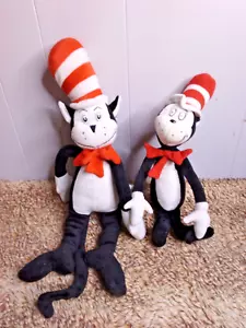 Peluche Nanco The Cat in the Hat 2003 18" y mercancía oficial de la película peluche 14" - Imagen 1 de 9