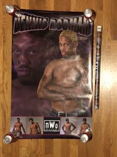 VINTAGE DENNIS RODMAN POSTER 1999 LJN HASBRO WRESTLING WCW NWO WWE WWF NXT NBA
