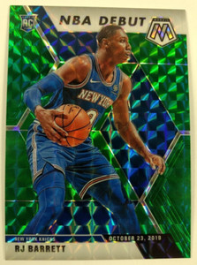 2019-20 Panini NBA Debut Green Mosaic Prizm RJ Barrett Rookie RC #270