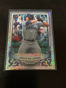 2024 Bowman Sterling Spencer Jones Speckle Parallel Refractor /99 Yankees - Picture 1 of 2