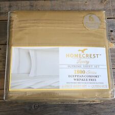 Homecrest Luxury Supreme Queen Sheet Set 6 pieces 1800 Series Golden Yellow Soft