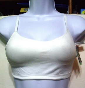 NEW ART CLASS GIRLS SEAMLESS LONG LINE BRA WHITE L WITH SPOT - Picture 1 of 2