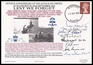 Portada Lest We Forget Hockaday azul marino firmada 8 X-Craft Crew inc IAN FRASER VC - Imagen 1 de 4