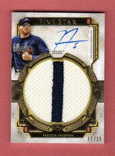 FREDDIE FREEMAN 2018 TOPPS FIVE STAR JUMBO PATCH AUTOGRAPH AUTO SP # / 25 BRAVES