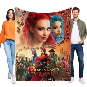 Descendants The Rise Of Red Flannel Blanket Soft Bed Sofa Throw Birthday Gift - Picture 1 of 11