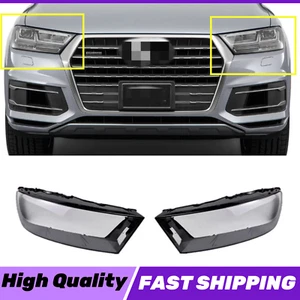 Headlamp Cover Headlight Shell Lens 2x Fit For Audi Q7 2017-2019 Left&Right Side - Imagen 1 de 10