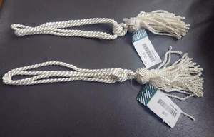 2 Small Ivory Tassel Curtain Tie Backs (John Lewis) - Picture 1 of 2