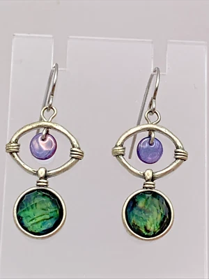 Chico’s银色水晶吊坠耳环1581 — 第 1/4 张图片