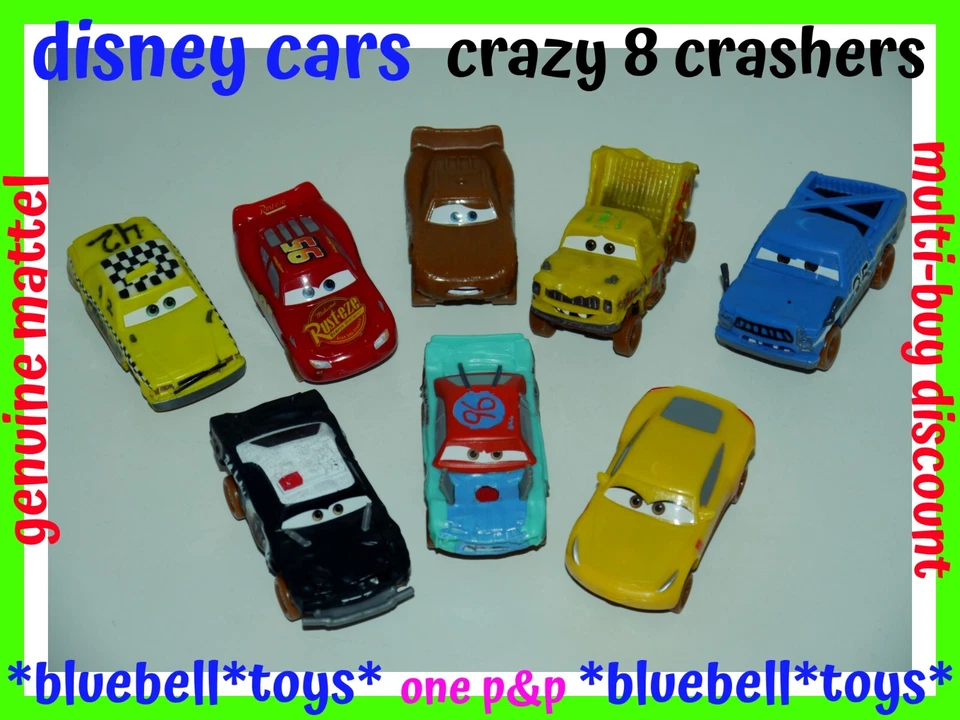 Disney Pixar Cars 3 Crazy 8 Crashers Mattel Choice Bundle Lot Multi-auction _S - Image 1 of 1