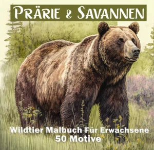 Malbuch für Erwachsene und Teens - Prärie & Savannen 50 Wildtiere - Bild 1 von 7