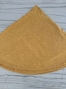 Crate & Barrel Linden Round Gold Yellow Fall Tablecloth Cotton Blend 70" 482-927 - Picture 1 of 5