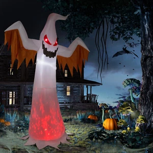 Zucca ragno fantasma gigante gonfiabile Halloween spaventoso 12 piedi decorazioni da esterno - Foto 1 di 11