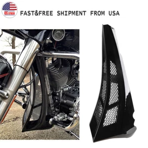 Set Black Chin Spoiler Scoop For Fit Harley Touring Street Road Glide FLHX FLTRX - Picture 1 of 7