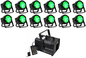 (12) American DJ Dotz Par RGBL COB DMX 16x3.5 Watt LED Par Can Wash Lights+Hazer - Picture 1 of 12