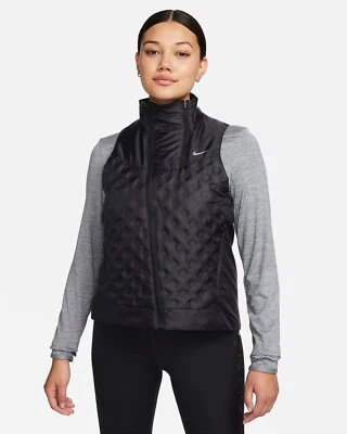 Nike Aeroloft Down Running Vest Women's Large $190.00 FB7606 010 Black - Image 1 of 4