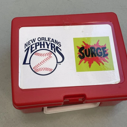 New Orleans Zephyrs Surge SGA Lunchbox Cooler Soda VTG Cover