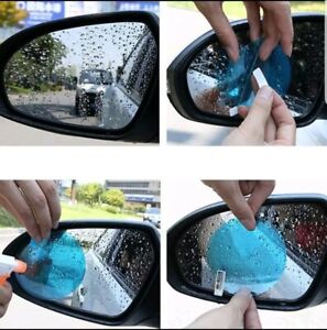 2Pcs Car Mirror Waterproof Membrane Film Stickers. 95mm. Clear rain from mirrors