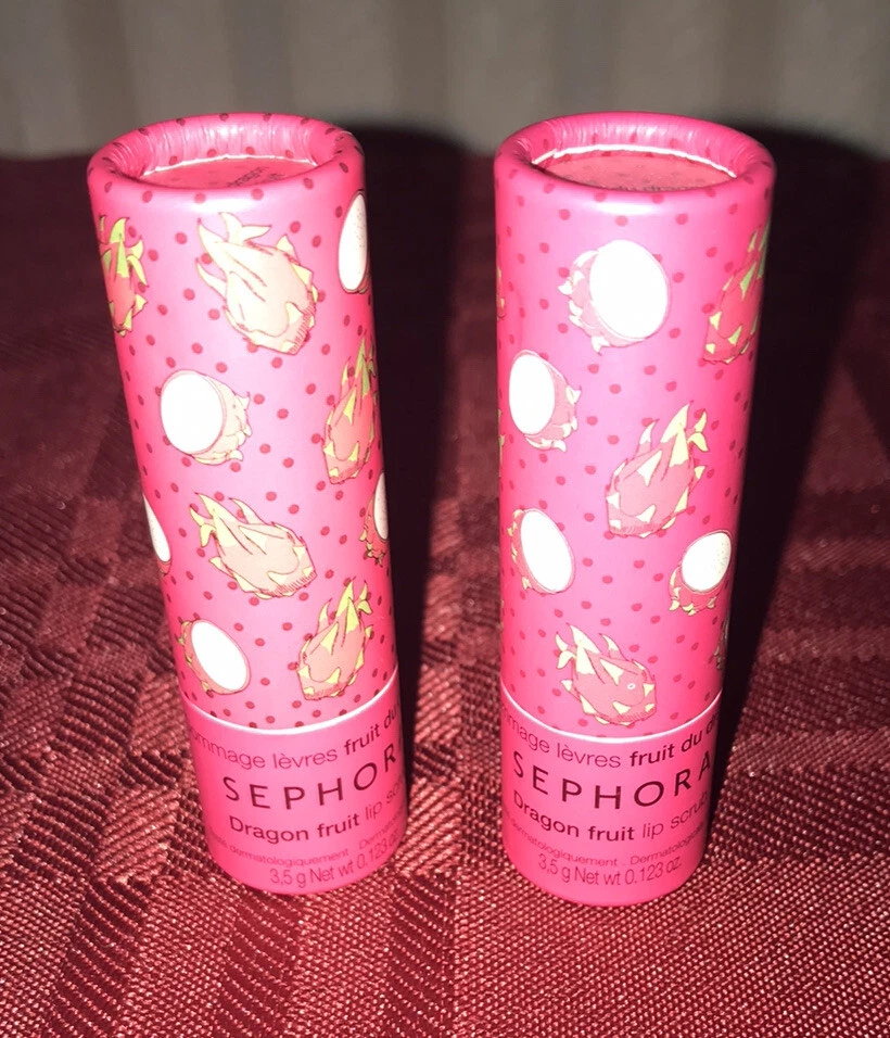 2 X Sephora коллекции Dragonfruit кромки скраб бальзам для губ совершенно новый 3,5 г каждый - Изображение 1 из 4