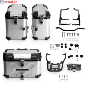 3Pcs Aluminum Side Top Case & Luggage Rack For Harley Pan America 1250 2021-2024 - Bild 1 von 11