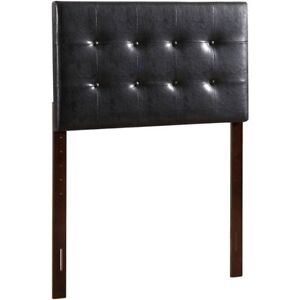 Glory Furniture Super Nova Faux Leather Upholstered Twin Headboard in Black