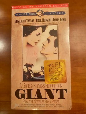 Giant, Elizabeth Taylor/James Dean, 2 VHS Tapes, Widescreen, 40th Ann, Brand New - Image 1 of 4