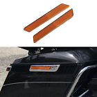 Saddlebag Latch Cover Orange Reflector Fit For Harley Road King Glide 2014-2023