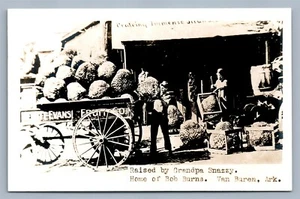 VAN BUREN ARK HOME OF BOB BURNS EXAGGERATED VINTAGE REAL PHOTO POSTCARD RPPC - Picture 1 of 2