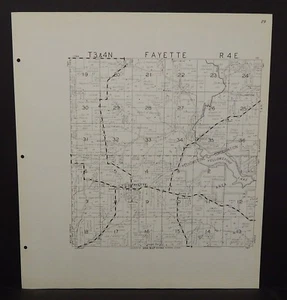 Wisconsin La Fayette County Map Fayette 1959 Double Sided  K17#41 - Picture 1 of 2