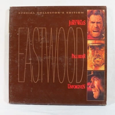 EASTWOOD TRIO: Unforgiven/Josey Wales/Pale Rider	 1993 WS LD 3 film box EX - Image 1 of 2