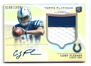 Coby Fleener AUTOGRAPH RC Indianapolis Colts 2012 Topps Platinum AUTO Football - Picture 1 of 2