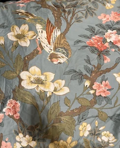 Pottery Barn Arianne Blue Bird Duvet Cover Queen w/ 90"x90" Comforter Inside - Picture 1 of 4